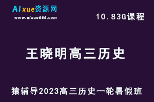 高中历史网课猿辅导2023王晓明高三历史一轮复习视频教程暑假班-乐学教程网