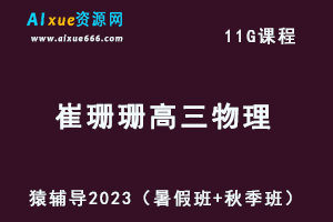 高中物理网课猿辅导2023崔珊珊高三物理视频教程（暑假班+秋季班）-乐学教程网