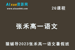 23年高中语文网课教程猿辅导2023张禾高一语文视频教程暑假班-乐学教程网