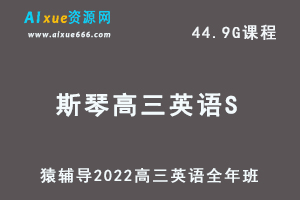 高中英语网课教程猿辅导2022斯琴高三英语S班高考复习视频教程+讲义全年班（暑假班+秋季班+寒假班+春季班）-乐学教程网