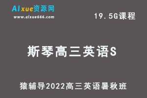 高中英语网课教程猿辅导2022斯琴高三英语S班高考一轮复习视频教程+讲义（暑假班+秋季班）-乐学教程网