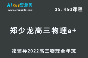 高中物理网课教程猿辅导2022郑少龙高三物理a+班高考复习视频教程+讲义全年班（暑假班+秋季班+寒假班+春季班）-乐学教程网
