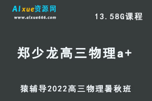 高中物理网课教程猿辅导2022郑少龙高三物理a+班高考一轮复习视频教程+讲义（暑假班+秋季班）-乐学教程网