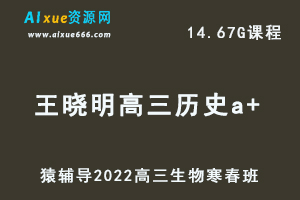 高中历史网课教程猿辅导2022王晓明高三历史a+班高考二三复习视频教程+讲义（寒假班+春季班）-乐学教程网
