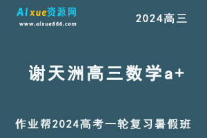 作业帮2024谢天洲高三数学a+班暑假班24年高考数学一轮复习教程-乐学教程网