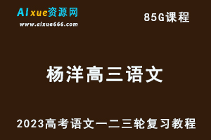 2023杨洋高三语文视频教程+讲义高考语文一二三轮复习教程-乐学教程网
