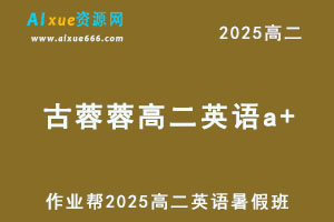 作业帮2025古蓉蓉高二英语a+暑假班网课教程-乐学教程网