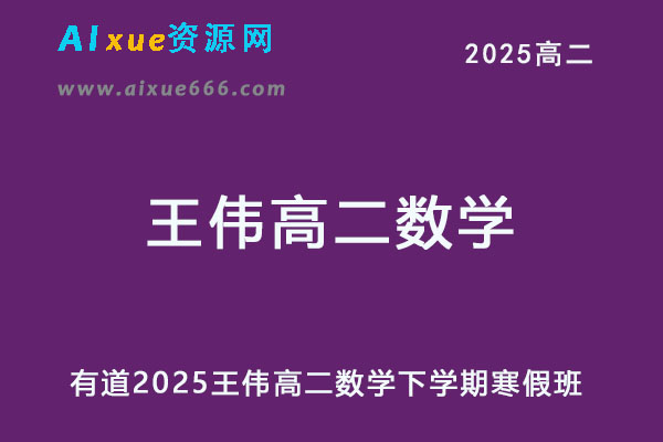 有道2025王伟高二数学下学期寒假班-乐学教程网