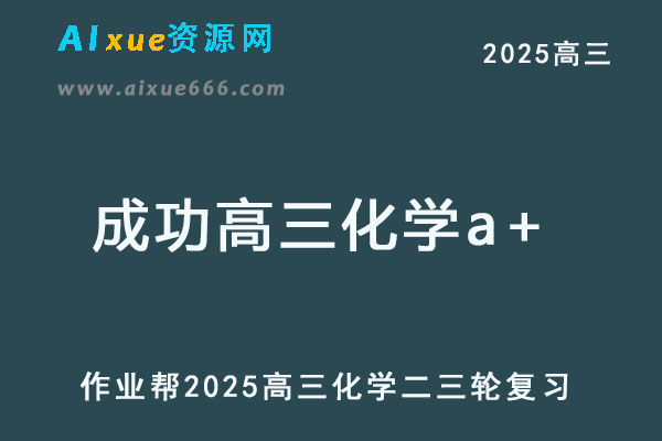 作业帮2025年成功高三化学a+二三轮复习网课教程-乐学教程网